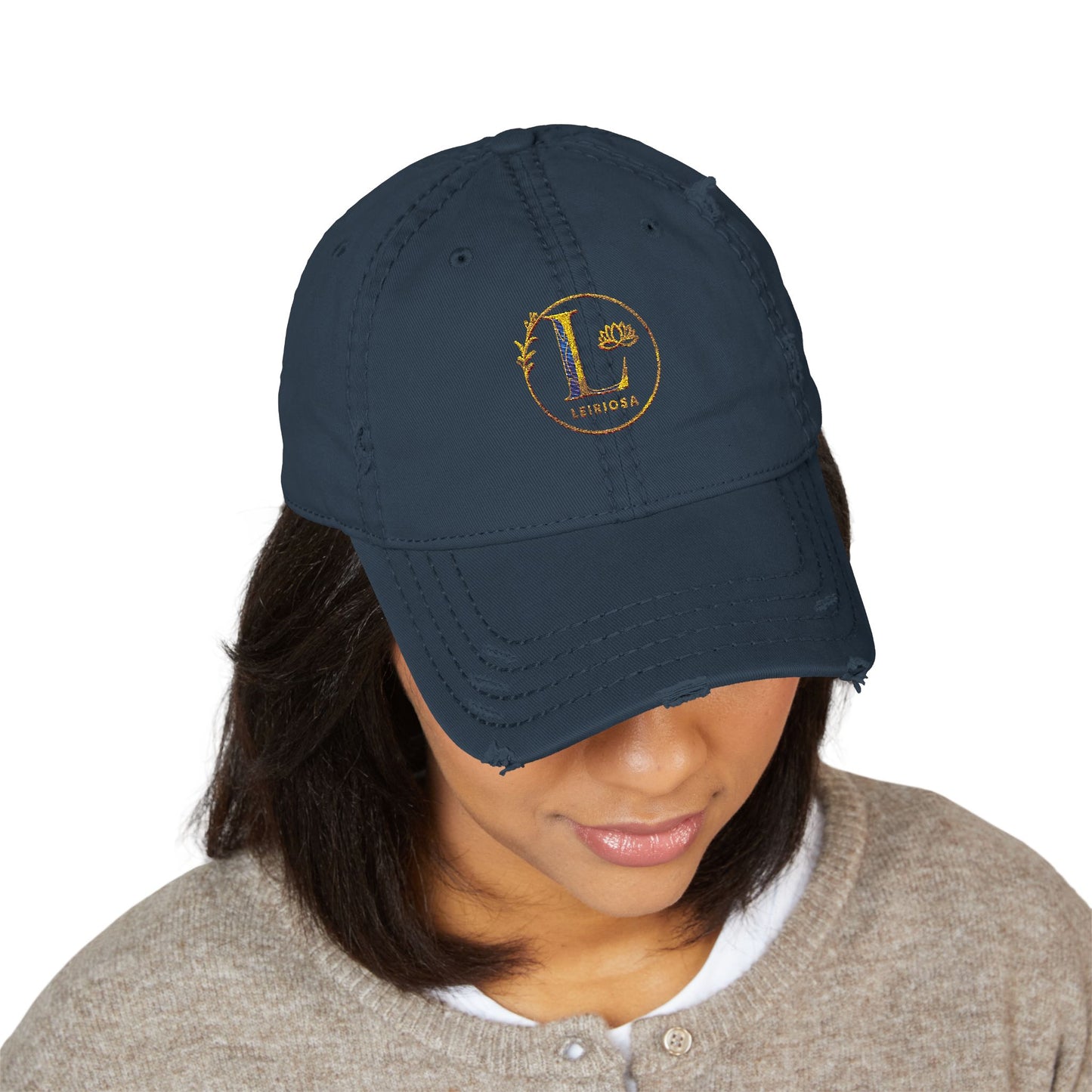 Leiriosa Embroidered Dad Hat - Monogram 'L' Vintage Baseball Cap