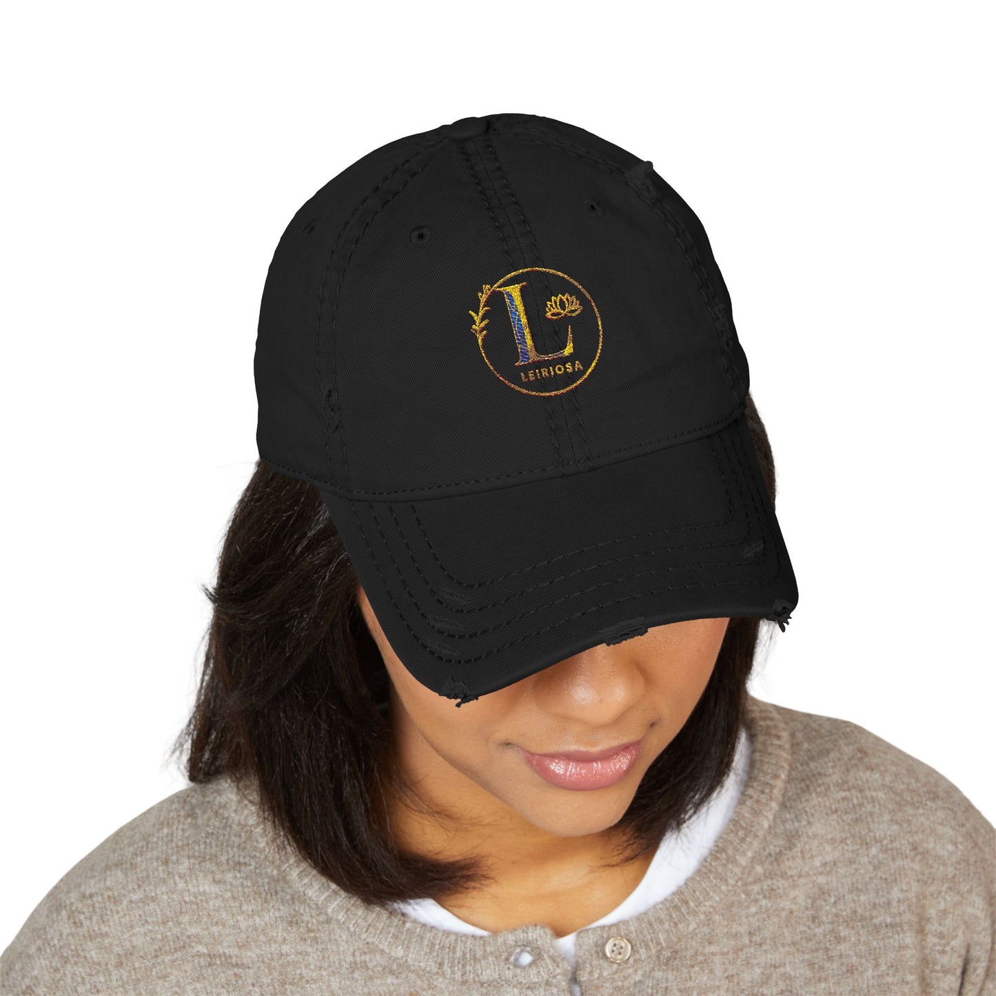 Leiriosa Embroidered Dad Hat - Monogram 'L' Vintage Baseball Cap