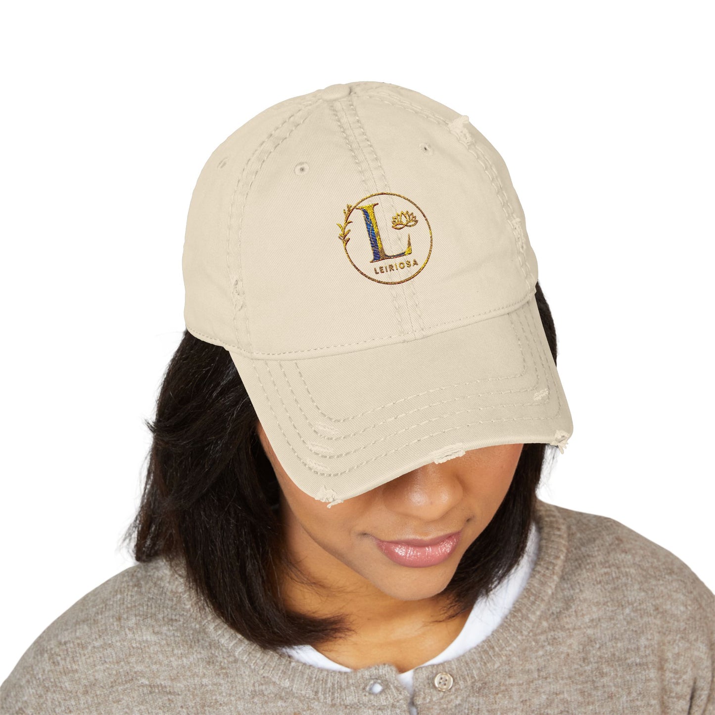 Leiriosa Embroidered Dad Hat - Monogram 'L' Vintage Baseball Cap